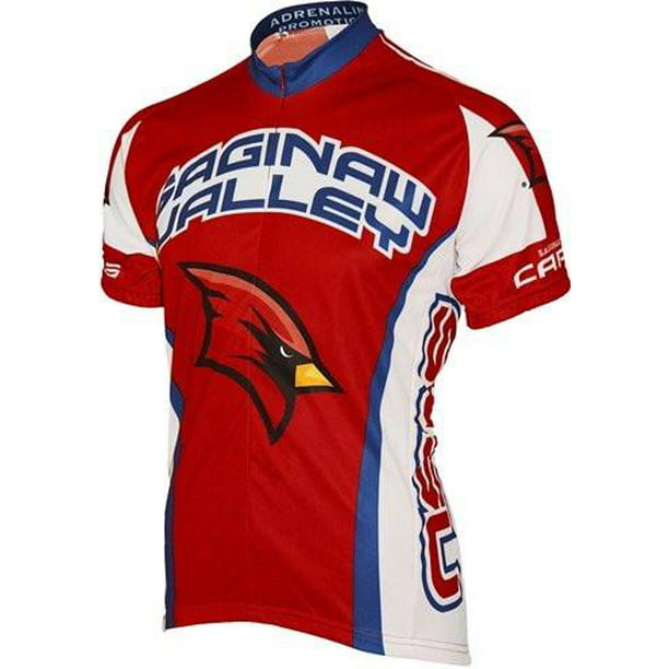 Small Red//White Adrenaline Promotions NCAA Saginaw University Mens Road Jersey